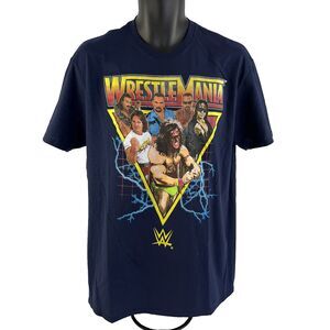 New Mens WWE Wrestling Wrestlemania Graphic T-Shirt Sz L NWT Cotton